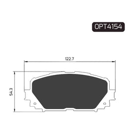 OPTIMA Front Brake Pads for Toyota Yaris - SKU OPT4154 - SpareMe South Africa