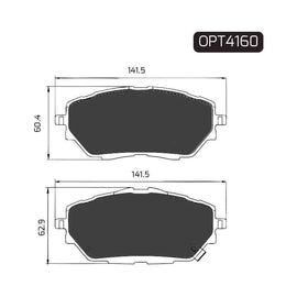 Toyota C-HR - Front Brake Pads | OPTIMA | OPT4160 - SKU OPT4160 - SpareMe South Africa