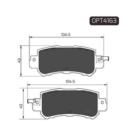 Mazda CX5 - Rear Brake Pads | OPTIMA | OPT4163 - SKU OPT4163 - SpareMe South Africa