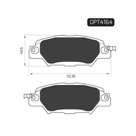 Mazda CX5 - Rear Brake Pads | OPTIMA | OPT4164 - SKU OPT4164 - SpareMe South Africa