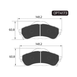 Ford Everest - Rear Brake Pads | OPTIMA | OPT4173 - SKU OPT4173 - SpareMe South Africa