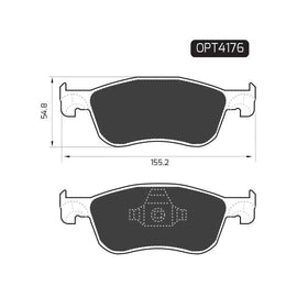 Ford Fiesta - Front Brake Pads | OPTIMA | OPT4176 - SKU OPT4176 - SpareMe South Africa