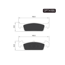 OPTIMA Front Brake Pads for Renault Clio - SKU OPT4186 - SpareMe South Africa