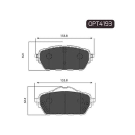 Haval H2 - Front Brake Pads | OPTIMA | OPT4193 - SKU OPT4193 - SpareMe South Africa