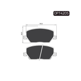 OPTIMA Front Brake Pads for Jeep Renegade - SKU OPT4205 - SpareMe South Africa