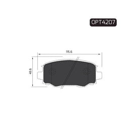 OPTIMA Rear Brake Pads for Jeep Renegade - SKU OPT4207 - SpareMe South Africa