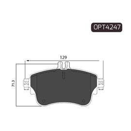 OPTIMA Front Brake Pads for Mercedes-Benz A-Series - SKU OPT4247 - SpareMe South Africa