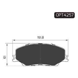 OPTIMA Front Brake Pads for Isuzu D-Max - SKU OPT4257 - SpareMe South Africa