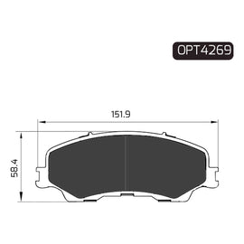 OPTIMA Front Brake Pads for Isuzu D-Max - SKU OPT4269 - SpareMe South Africa