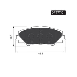 OPTIMA Front Brake Pads for Toyota Fortuner - SKU OPT7110 - SpareMe South Africa