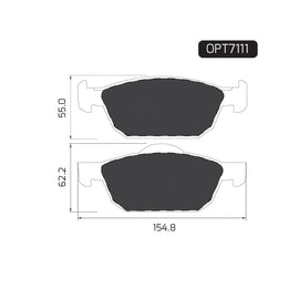 OPTIMA Front Brake Pads for Honda Accord - SKU OPT7111 - SpareMe South Africa