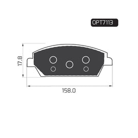 OPTIMA Front Brake Pads for Mahindra XUV500 - SKU OPT7113 - SpareMe South Africa