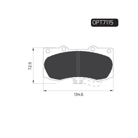 OPTIMA Front Brake Pads for Hummer H3 - SKU OPT7115 - SpareMe South Africa