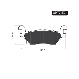 OPTIMA Rear Brake Pads for Hummer H3 - SKU OPT7116 - SpareMe South Africa