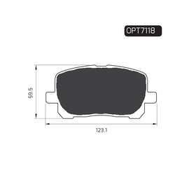 OPTIMA Front Brake Pads for Toyota Avensis - SKU OPT7118 - SpareMe South Africa