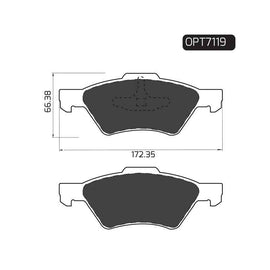 Chrysler Grand Voyager - Front Brake Pads | OPTIMA | OPT7119 - SKU OPT7119 - SpareMe South Africa
