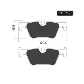 BMW 1 Series - Rear Brake Pads | OPTIMA | OPT7121 - SKU OPT7121 - SpareMe South Africa