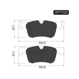 BMW 1 Series - Front Brake Pads | OPTIMA | OPT7122 - SKU OPT7122 - SpareMe South Africa