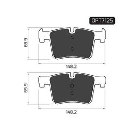 BMW 1 Series - Front Brake Pads | OPTIMA | OPT7125 - SKU OPT7125 - SpareMe South Africa
