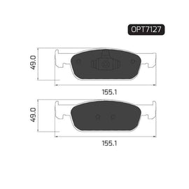 Renault Clio - Front Brake Pads | OPTIMA | OPT7127 - SKU OPT7127 - SpareMe South Africa