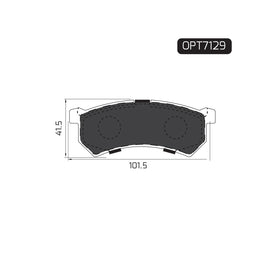 OPTIMA Front Brake Pads for Renault Kwid - SKU OPT7129 - SpareMe South Africa