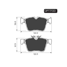 Mercedes-Benz C-Series - Rear Brake Pads | OPTIMA | OPT7133 - SKU OPT7133 - SpareMe South Africa