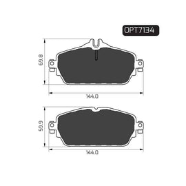 Mercedes-Benz C-Series - Front Brake Pads | OPTIMA | OPT7134 - SKU OPT7134 - SpareMe South Africa