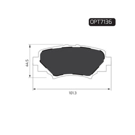 OPTIMA Rear Brake Pads for Mazda vehicles - SKU OPT7136
