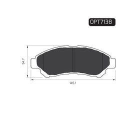 OPTIMA Front Brake Pads for Toyota Rush - SKU OPT7138 - SpareMe South Africa