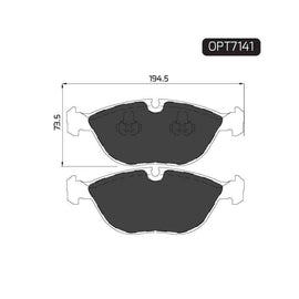 BMW 7 Series - Front Brake Pads | OPTIMA | OPT7141 - SKU OPT7141 - SpareMe South Africa