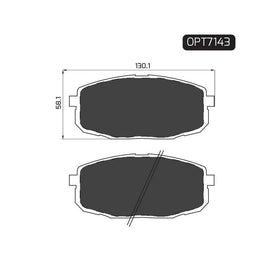 Hyundai Cerato - Front Brake Pads | OPTIMA | OPT7143 - SKU OPT7143 - SpareMe South Africa