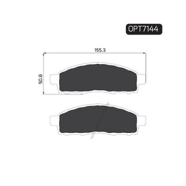 OPTIMA Front Brake Pads for Nissan NV200 - SKU OPT7144 - SpareMe South Africa
