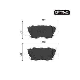 GWM Auris - Rear Brake Pads | OPTIMA | OPT7145 - SKU OPT7145 - SpareMe South Africa