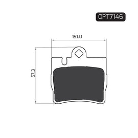 OPTIMA Rear Brake Pads for Mercedes-Benz CL-Series - SKU OPT7146 - SpareMe South Africa