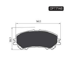 OPTIMA Front Brake Pads for Nissan Kadjar - SKU OPT7148 - SpareMe South Africa