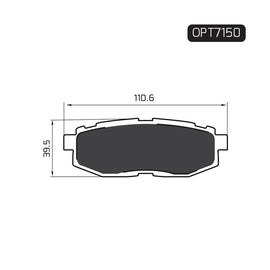 OPTIMA Rear Brake Pads for Subaru BRZ - SKU OPT7150 - SpareMe South Africa