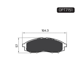 OPTIMA Front Brake Pads for Nissan Hardbody - SKU OPT7151 - SpareMe South Africa