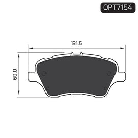 OPTIMA Front Brake Pads for Ford B-Max - SKU OPT7154 - SpareMe South Africa