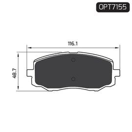 OPTIMA Front Brake Pads for Hyundai i10 - SKU OPT7155 - SpareMe South Africa