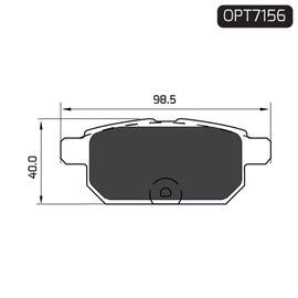 OPTIMA Rear Brake Pads for Suzuki Baleno - SKU OPT7156 - SpareMe South Africa