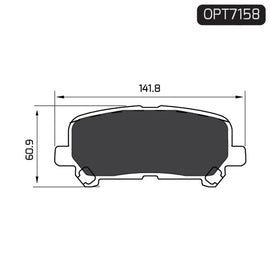 OPTIMA Front Brake Pads for Mazda CX5 - SKU OPT7158 - SpareMe South Africa