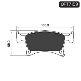 Opel Adam - Front Brake Pads | OPTIMA | OPT7159 - SKU OPT7159 - SpareMe South Africa