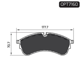 OPTIMA Front Brake Pads for Volkswagen Crafter - SKU OPT7160 - SpareMe South Africa