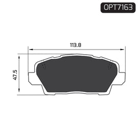 OPTIMA Front Brake Pads for Kia Picanto - SKU OPT7163 - SpareMe South Africa