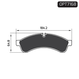 OPTIMA Rear Brake Pads for Iveco Daily - SKU OPT7168 - SpareMe South Africa