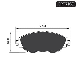 OPTIMA Front Brake Pads for Audi A3 - SKU OPT7169 - SpareMe South Africa