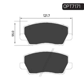 Kia Picanto - Front Brake Pads | OPTIMA | OPT7171 - SKU OPT7171 - SpareMe South Africa