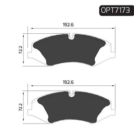 Land Rover Discovery - Front Brake Pads | OPTIMA | OPT7173 - SKU OPT7173 - SpareMe South Africa