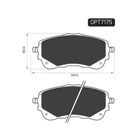 Toyota Corolla - Front Brake Pads | OPTIMA | OPT7175 - SKU OPT7175 - SpareMe South Africa