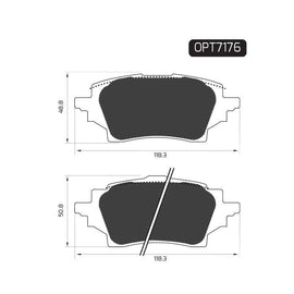 Toyota C-HR - Rear Brake Pads | OPTIMA | OPT7176 - SKU OPT7176 - SpareMe South Africa